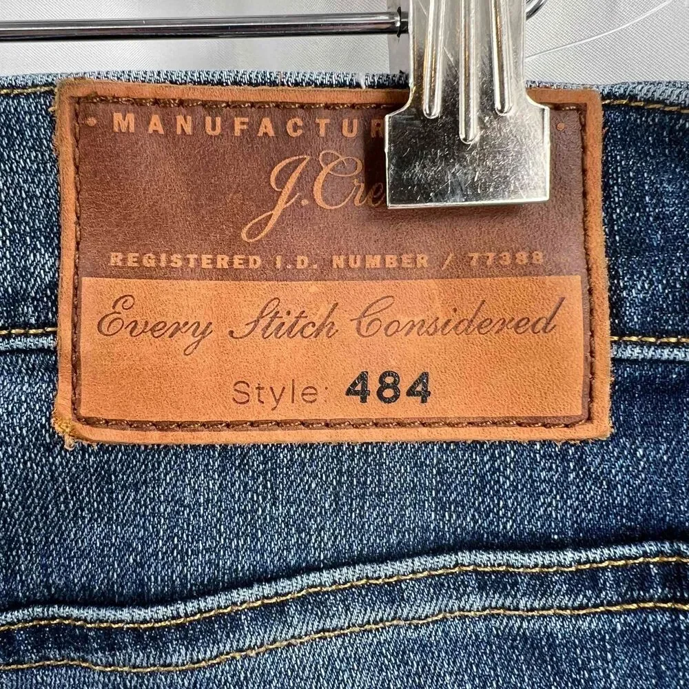 J. Crew Medium Wash 484‎ Slim Denim Jeans Zip Fly 5 Pocket Men Size W34 L34